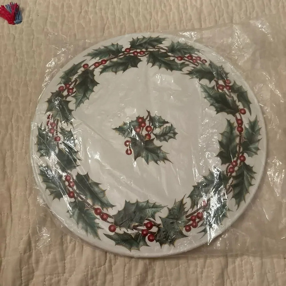 Spode Other - SPODE HOLLY BERRY CAKE PLATE 11.5" MADE IN ENGLAND NEW